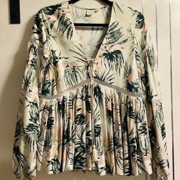 🌟Host Pick Some Days Lovin Boho Coastal Blouse XS - Picture 3 of 8